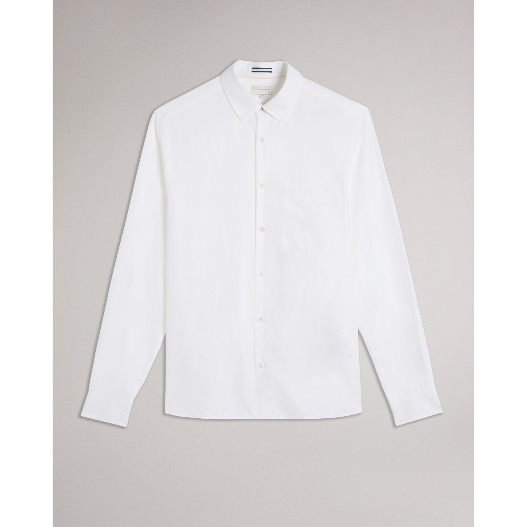 Men Mma-Kingwel-Long Sleeve Linen Shirt - White