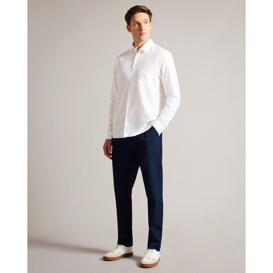 Men Mma-Kingwel-Long Sleeve Linen Shirt - White
