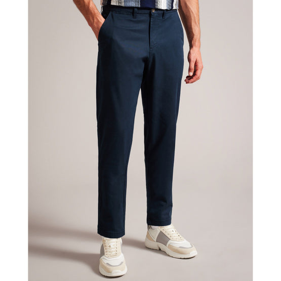 Men Mmt-Haybrn-Regular Fit Textured Chino Trouser - Navy
