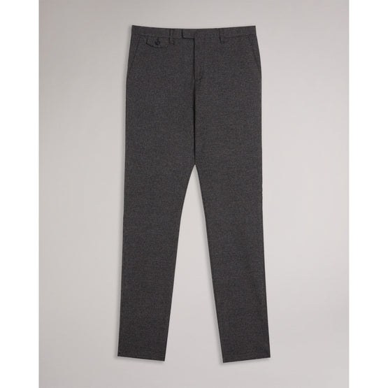 Men Mmt-Ziyech-Slim Fit Houndstooth Chino Trouser - Grey