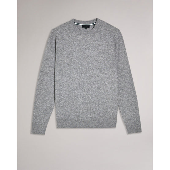 Men Mmk-Loung-Ls T Stitch Crew Neck - Grey-Marl