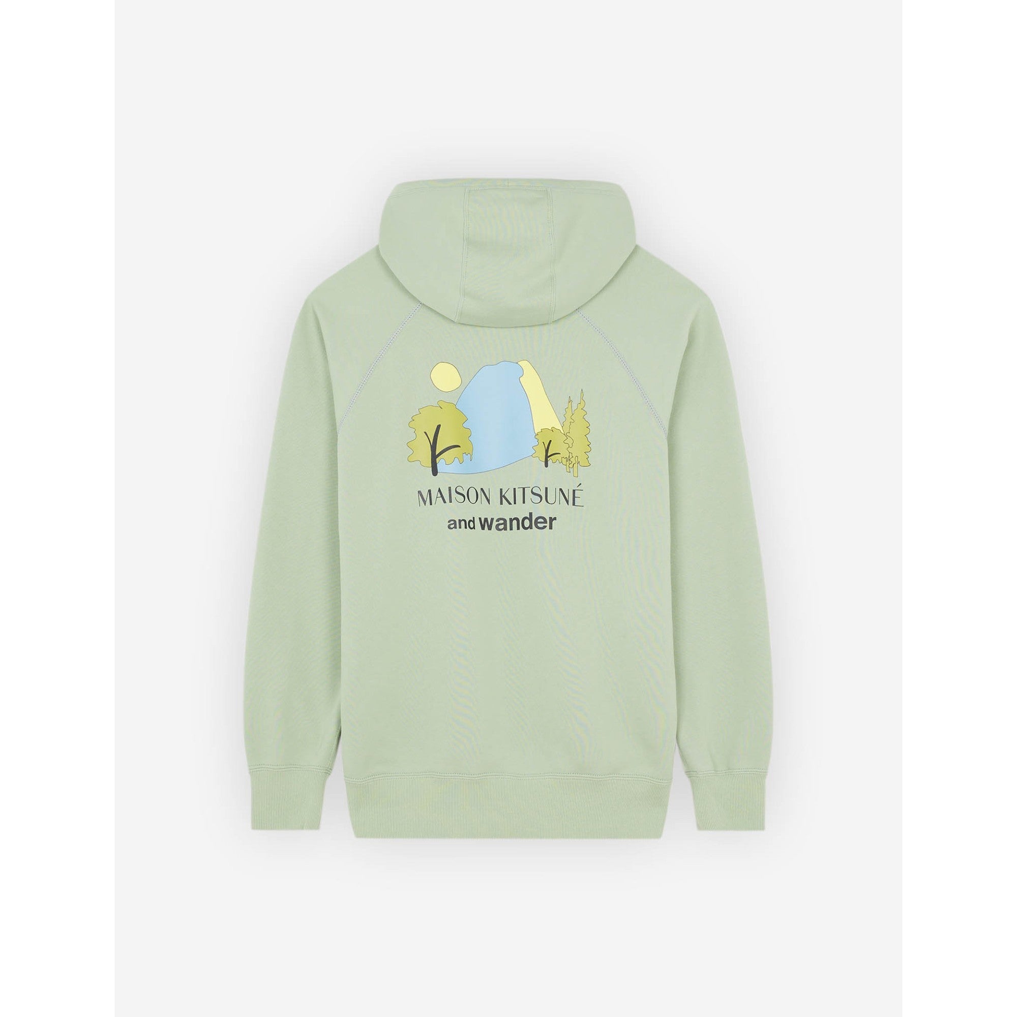Men Mk X And Wander Dry Cotton Sweathoodie - Light Green