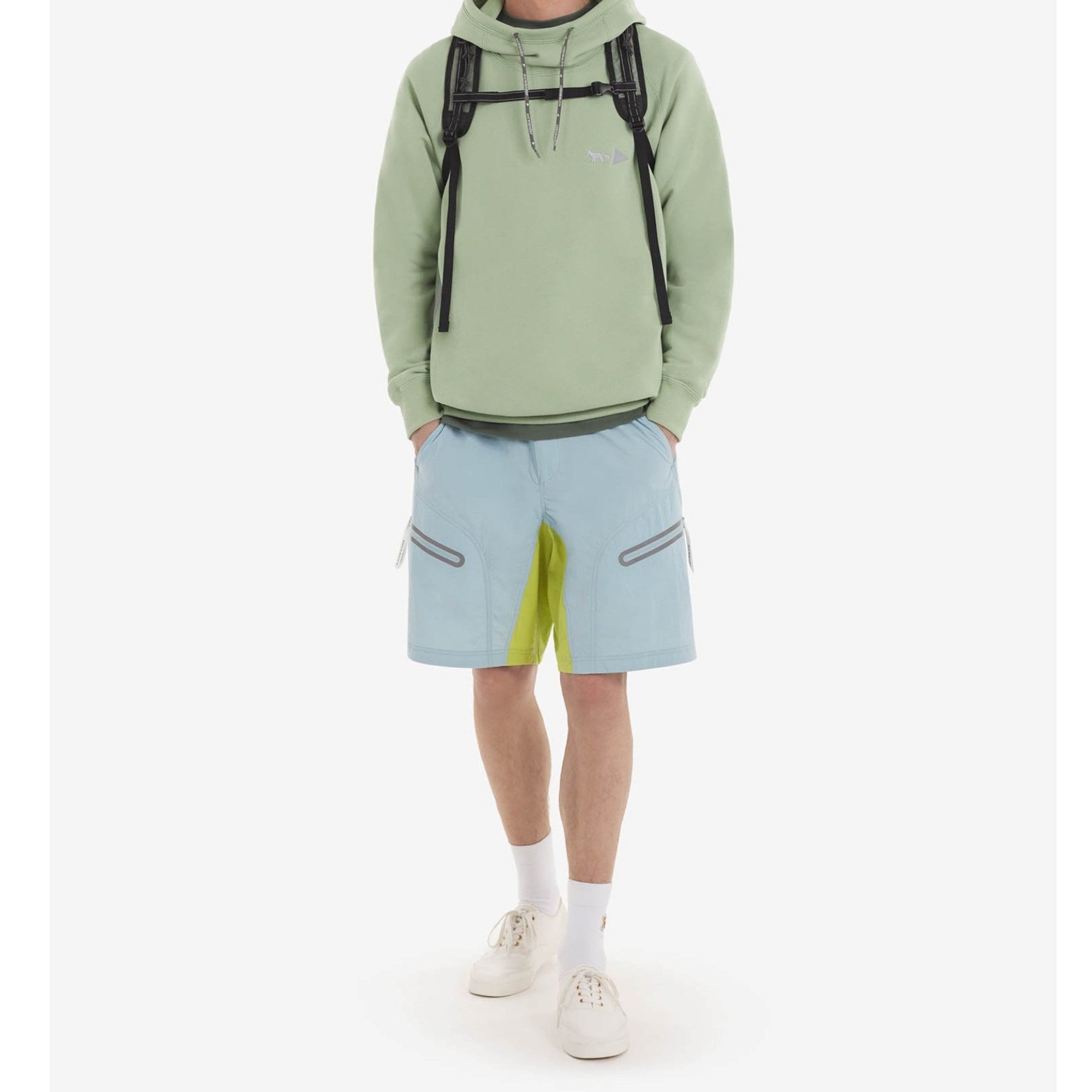 Men Mk X And Wander Dry Cotton Sweathoodie - Light Green