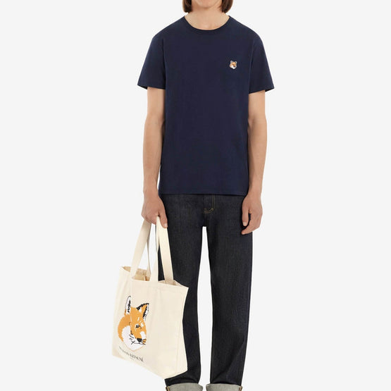 Men Fox Head Patch Classic Tee-Shirt - Navy