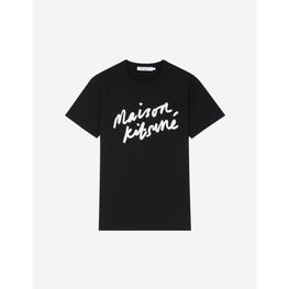 Men Handwriting Classic Tee-Shirt - Black