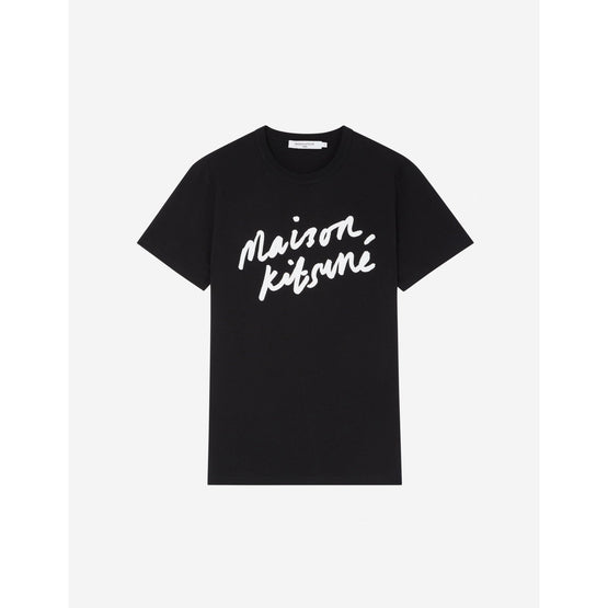 Men Handwriting Classic Tee-Shirt - Black