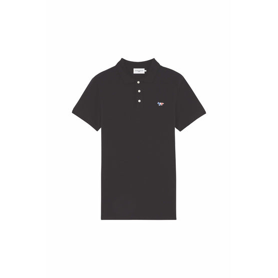 Men Tricolor Fox Patch Classic Polo - Black