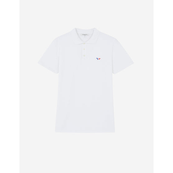 Men Tricolor Fox Patch Classic Polo - White