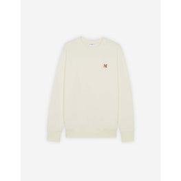 Men Fox Head Patch Classic Sweatshirt - Ecru