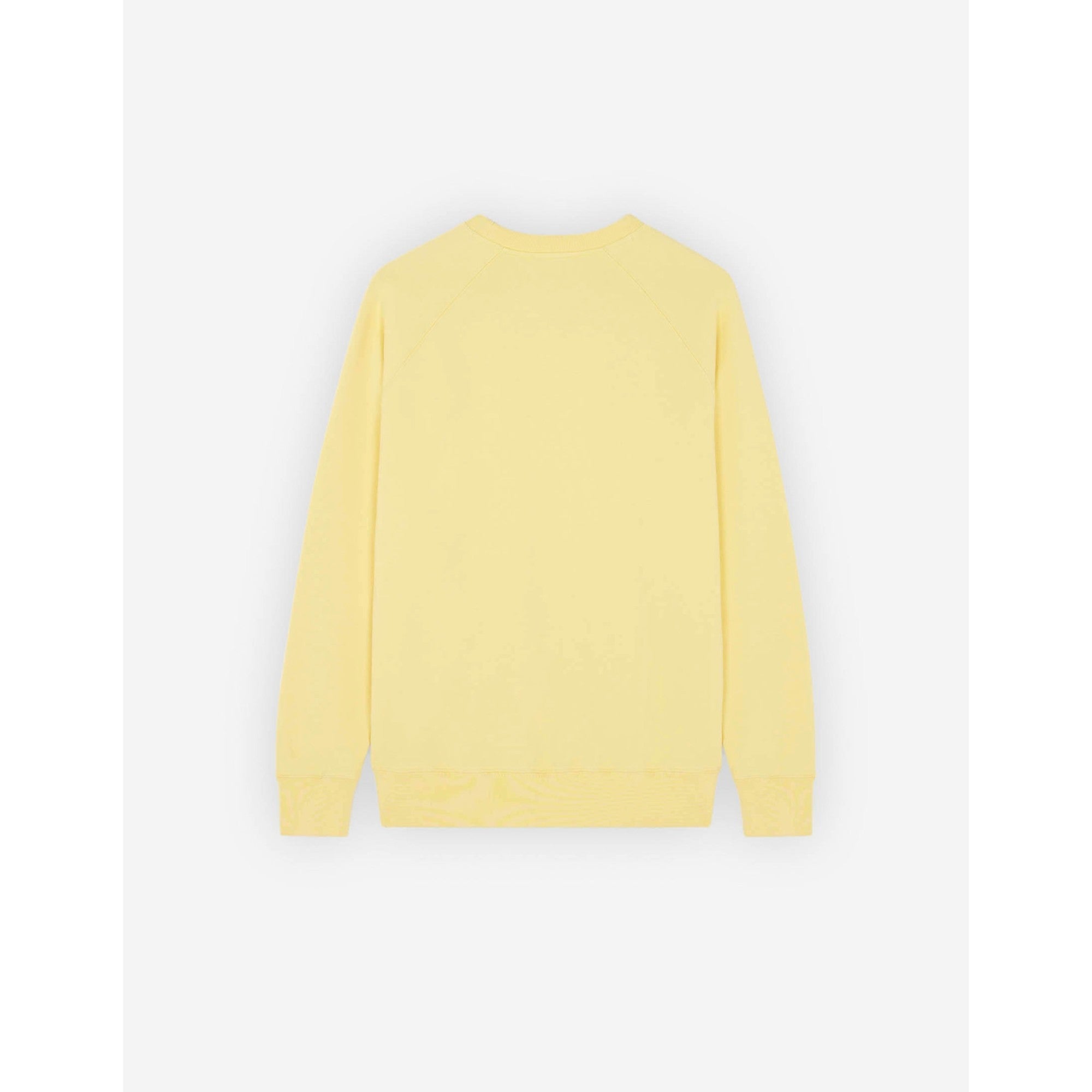 Men Fox Head Patch Classic Sweatshirt - Soft Yellow