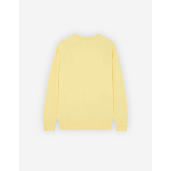 Men Fox Head Patch Classic Sweatshirt - Soft Yellow