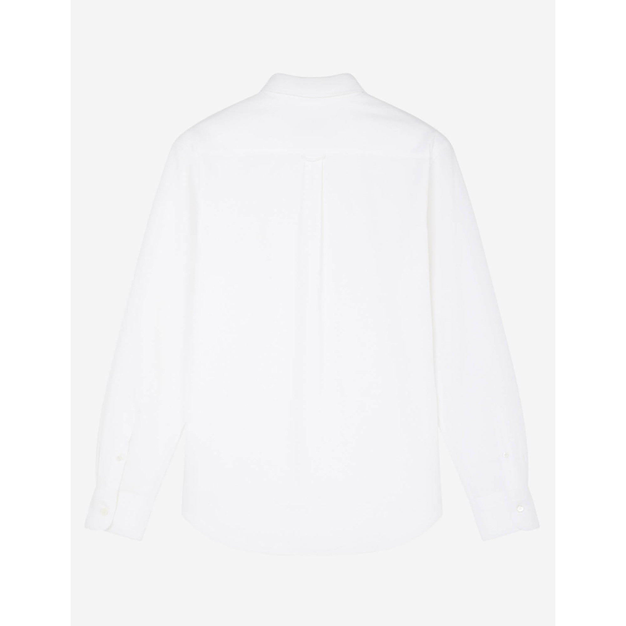 Men Oxford Tricolor Fox Patch Classic Shirt Bd - White