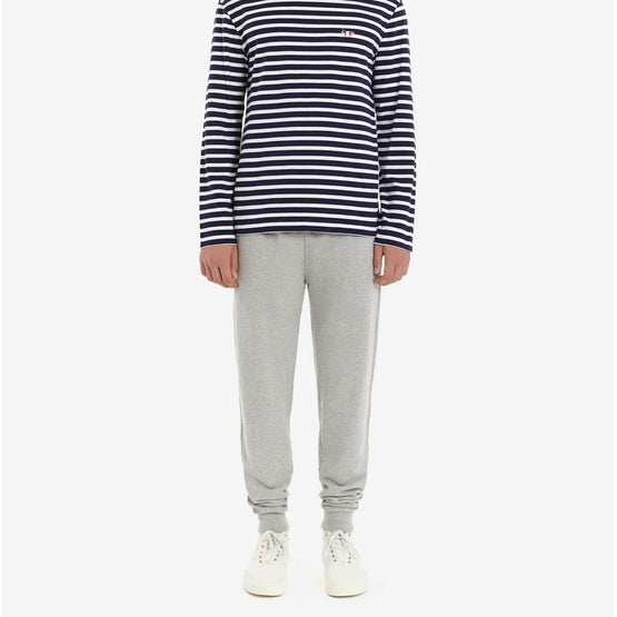 Men Tricolor Fox Patch Classic Jog Pants - Grey Melange