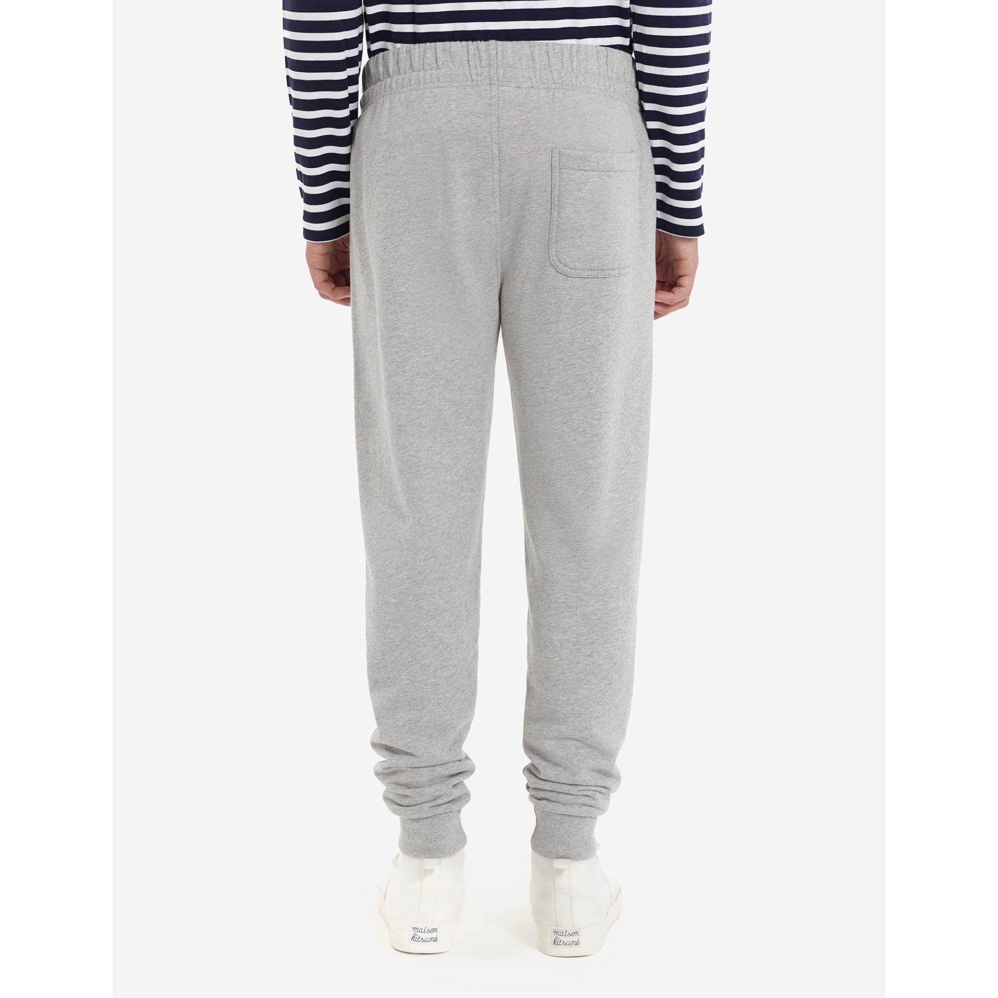 Men Tricolor Fox Patch Classic Jog Pants - Grey Melange
