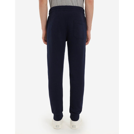 Men Tricolor Fox Patch Classic Jog Pants - Navy