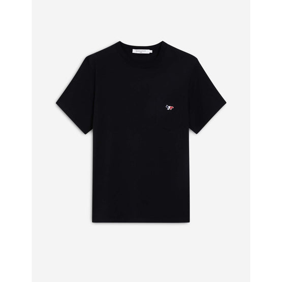 Men Tricolor Fox PatchClassic Pocket Tee-Shirt - Black