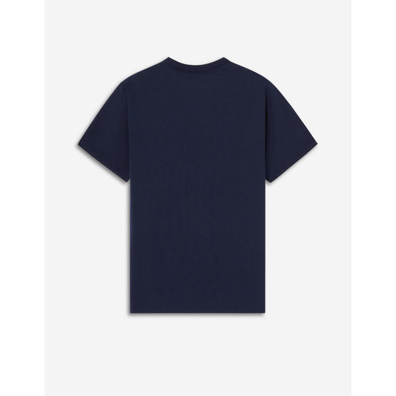 Men Tricolor Fox PatchClassic Pocket Tee-Shirt - Navy