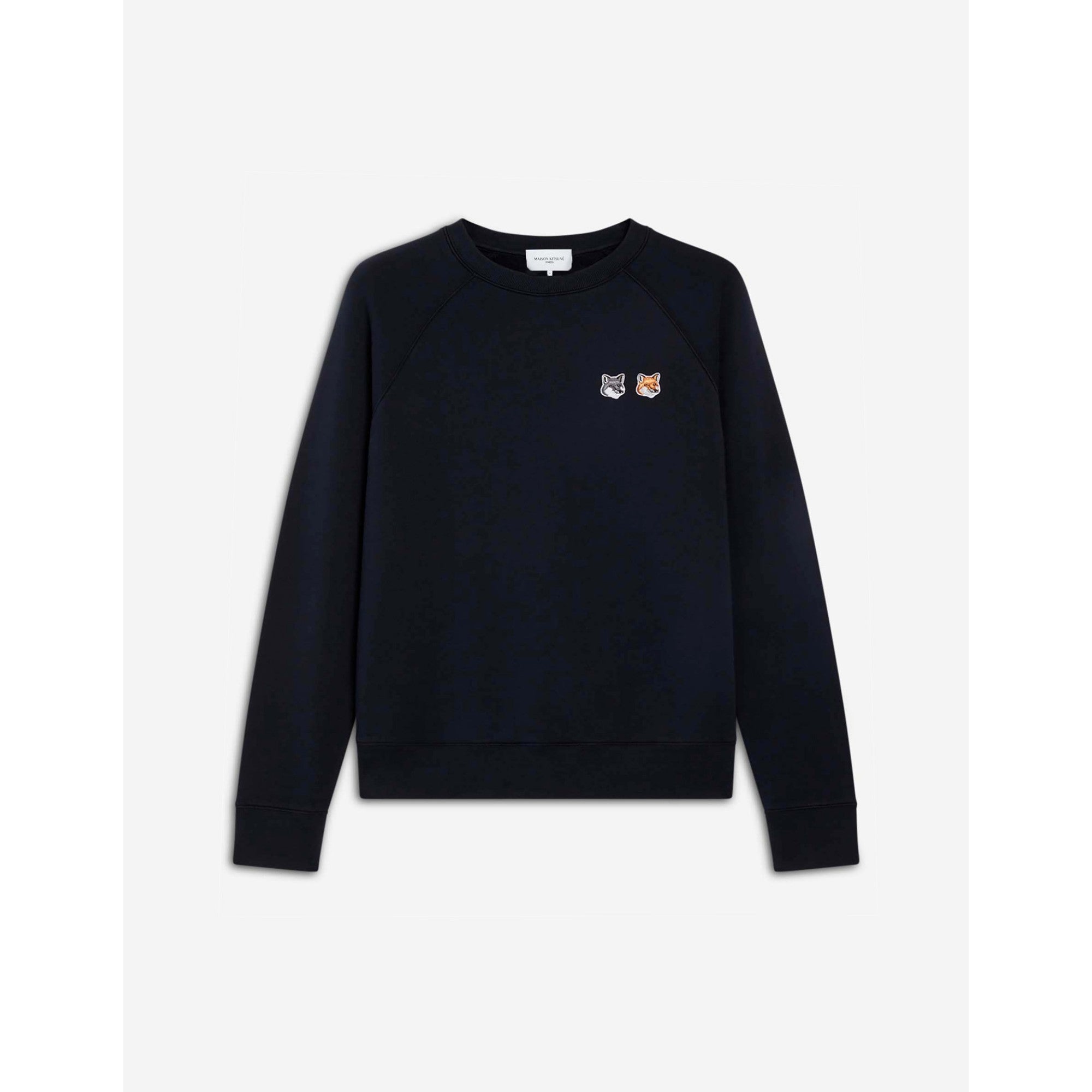 Men Double Fox Head Patch Classic Sweatshirt - Anthracite