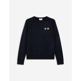 Men Double Fox Head Patch Classic Sweatshirt - Anthracite