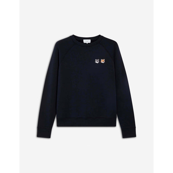 Men Double Fox Head Patch Classic Sweatshirt - Anthracite