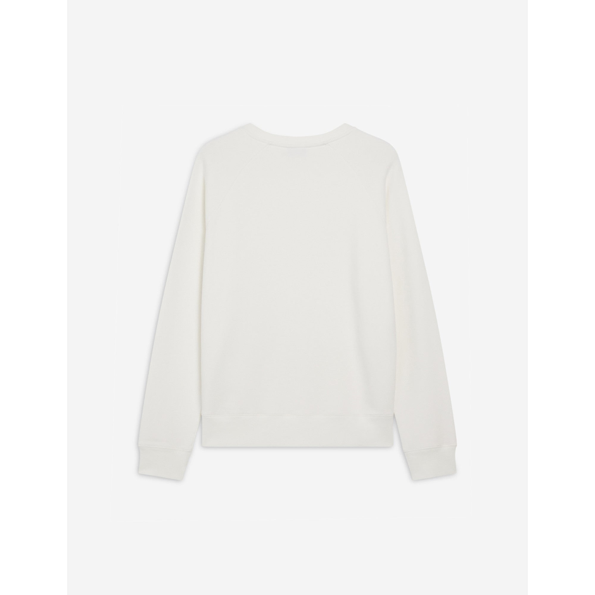 Men Double Fox Head Patch Classic Sweatshirt - Ecru