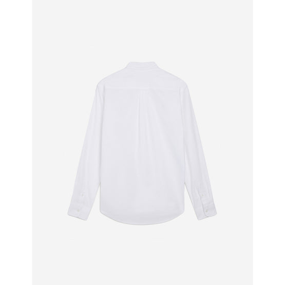 Men Tricolor Fox Patch Classic Shirt Bd - White