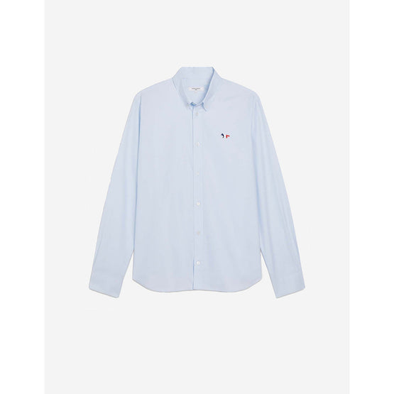 Men Tricolor Fox Patch Classic Shirt Bd - Light Blue