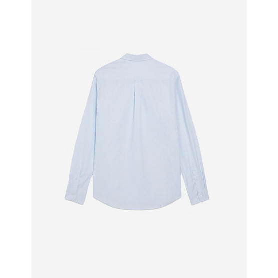 Men Tricolor Fox Patch Classic Shirt Bd - Light Blue