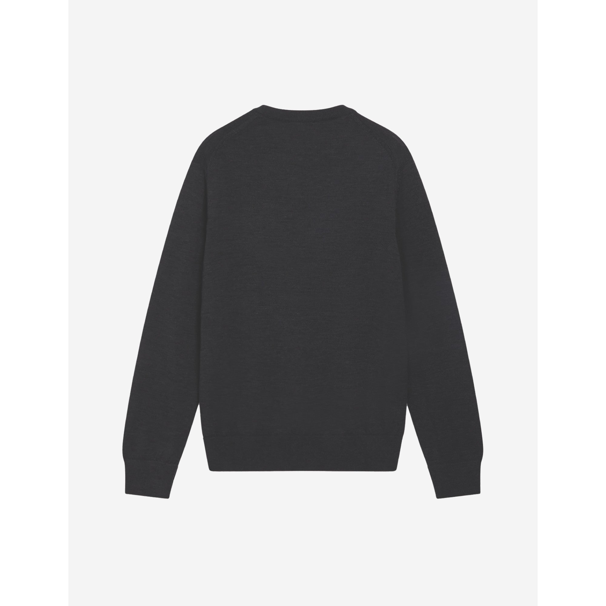 Men Fox Head Patch Regular R-Neck Jumper - Anthracite Melange