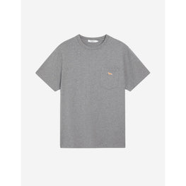 Men Baby Fox Patch Pocket Tee-Shirt - Grey Melange