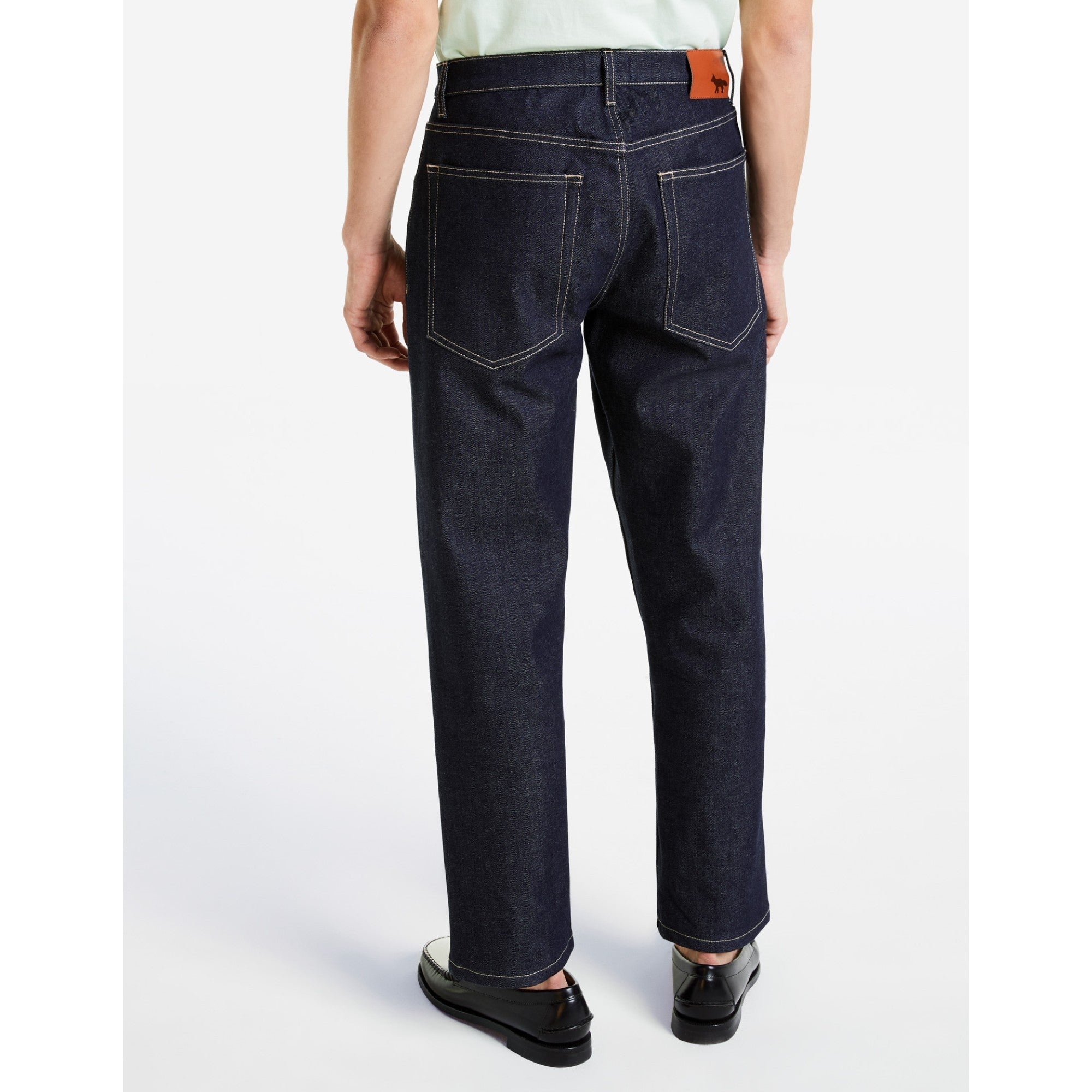 Men Loose Fit Jeans - Dark Navy