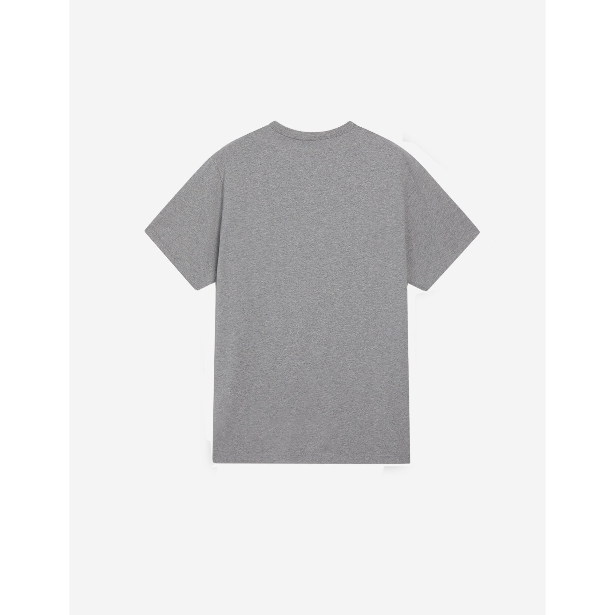 Men Navy Fox Patch Classic Pocket Tee-Shirt - Grey Melange