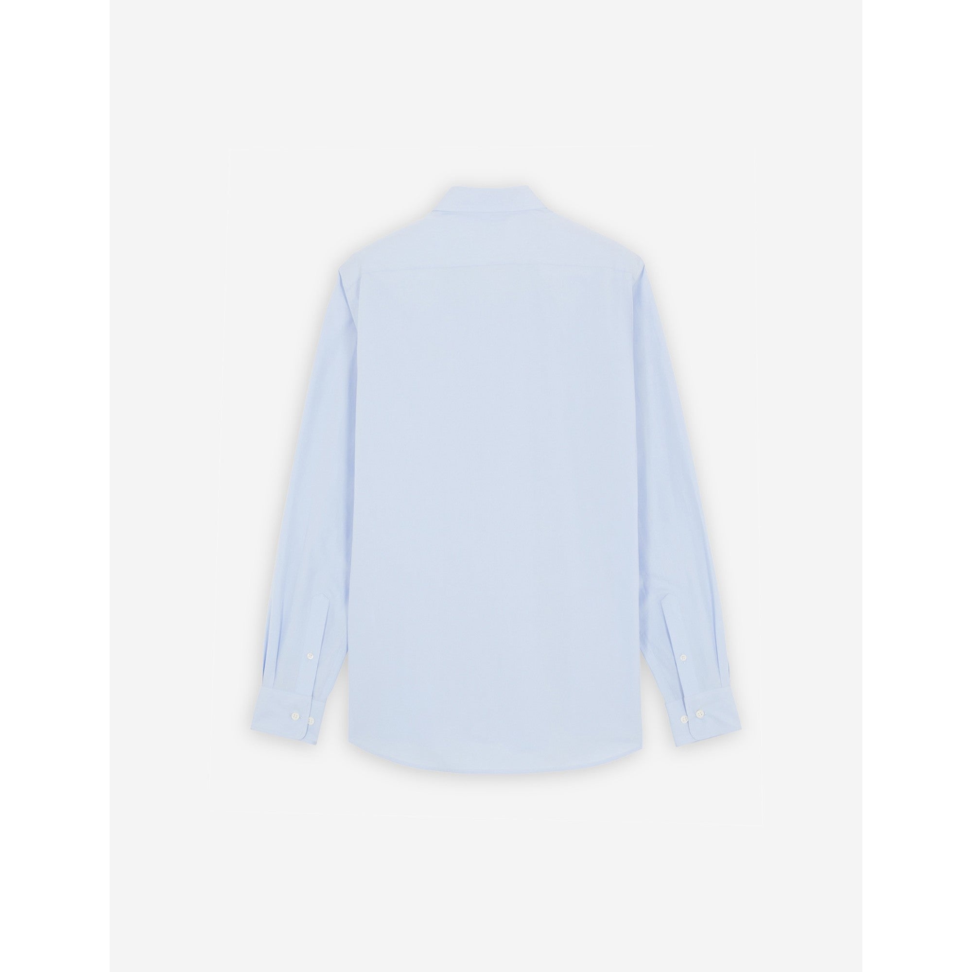 Men Fox Head Embroidery Classic Shirt - Light Blue
