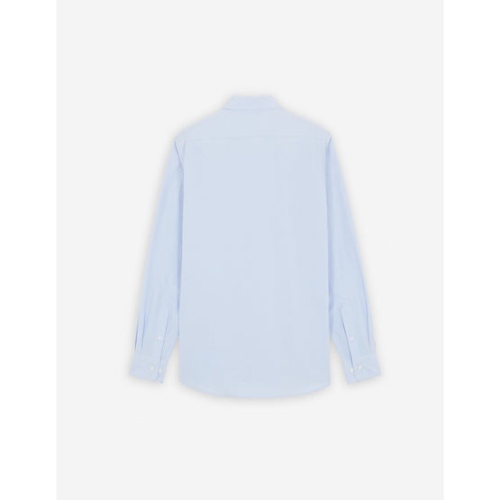 Men Fox Head Embroidery Classic Shirt - Light Blue
