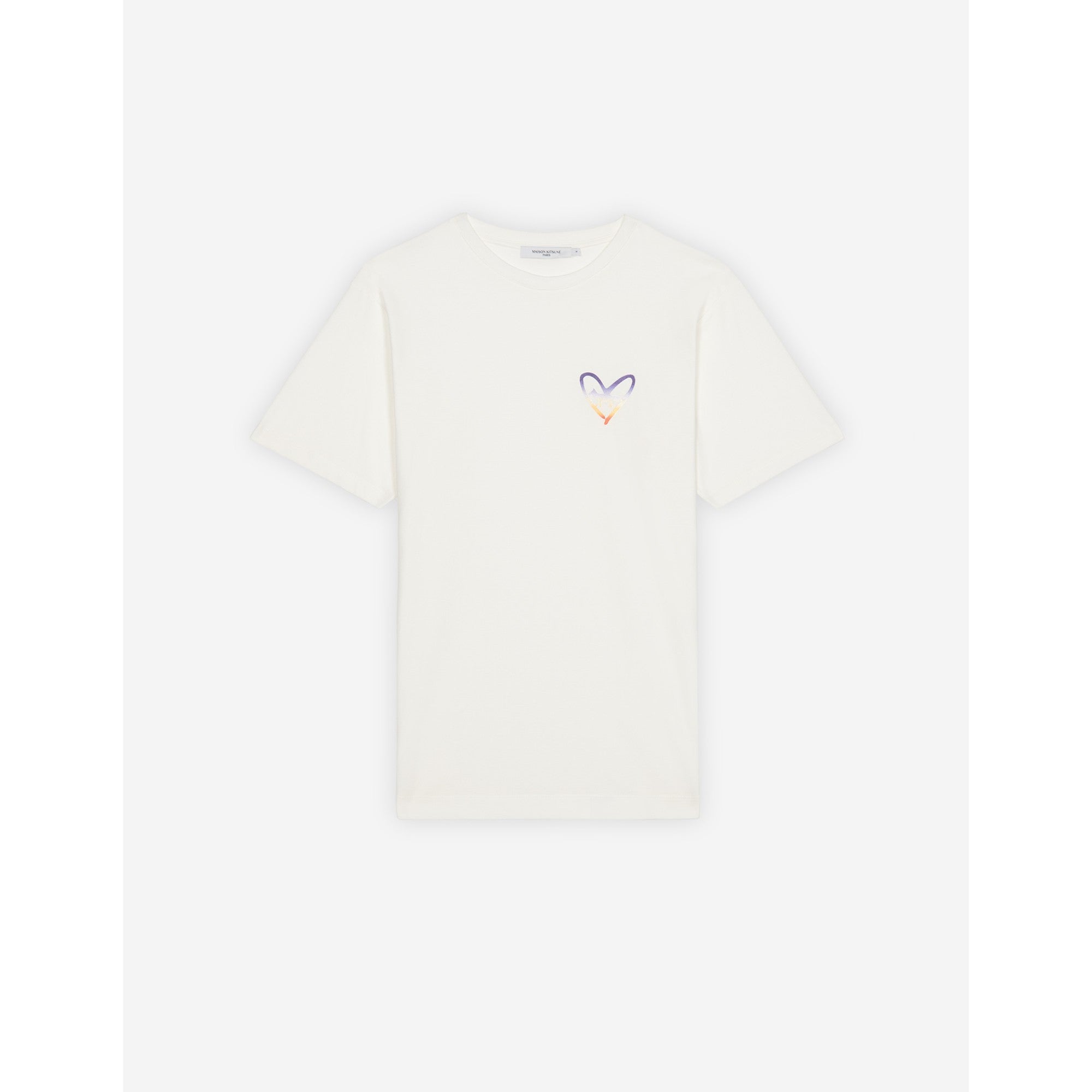 Men Fox Embroidery Relaxed Tee-Shirt - White