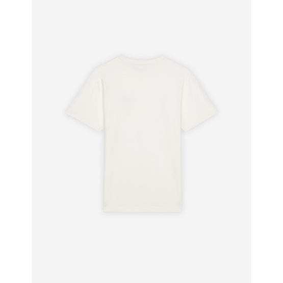 Men Fox Embroidery Relaxed Tee-Shirt - White