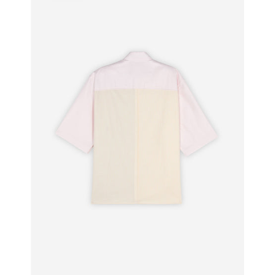 Men Short Sleeve Shirt - Color Block Stripes
