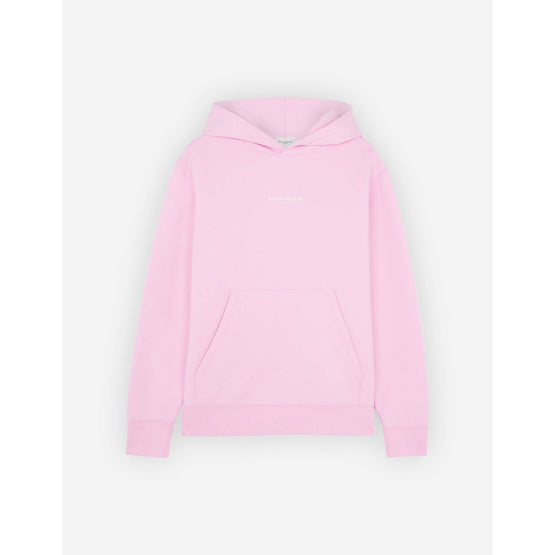 Men Maison Kitsune Embroidered Cordless Hoodie - Dusty Rose
