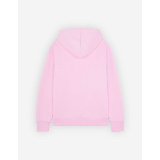 Men Maison Kitsune Embroidered Cordless Hoodie - Dusty Rose