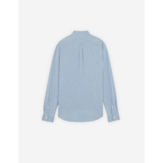 Men Fox Head Embroidery Classic Shirt Bd - Washed Indigo