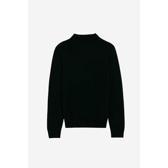 Men Fox Head Patch Polo Jumper - Black