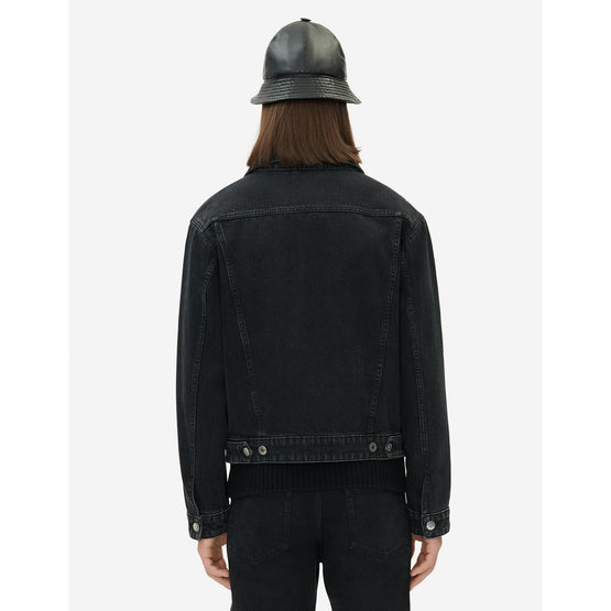 Men Trucker Jacket - Black