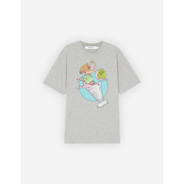 Men Ice Cream Splash Comfort Tee-Shirt - Light Grey Melange