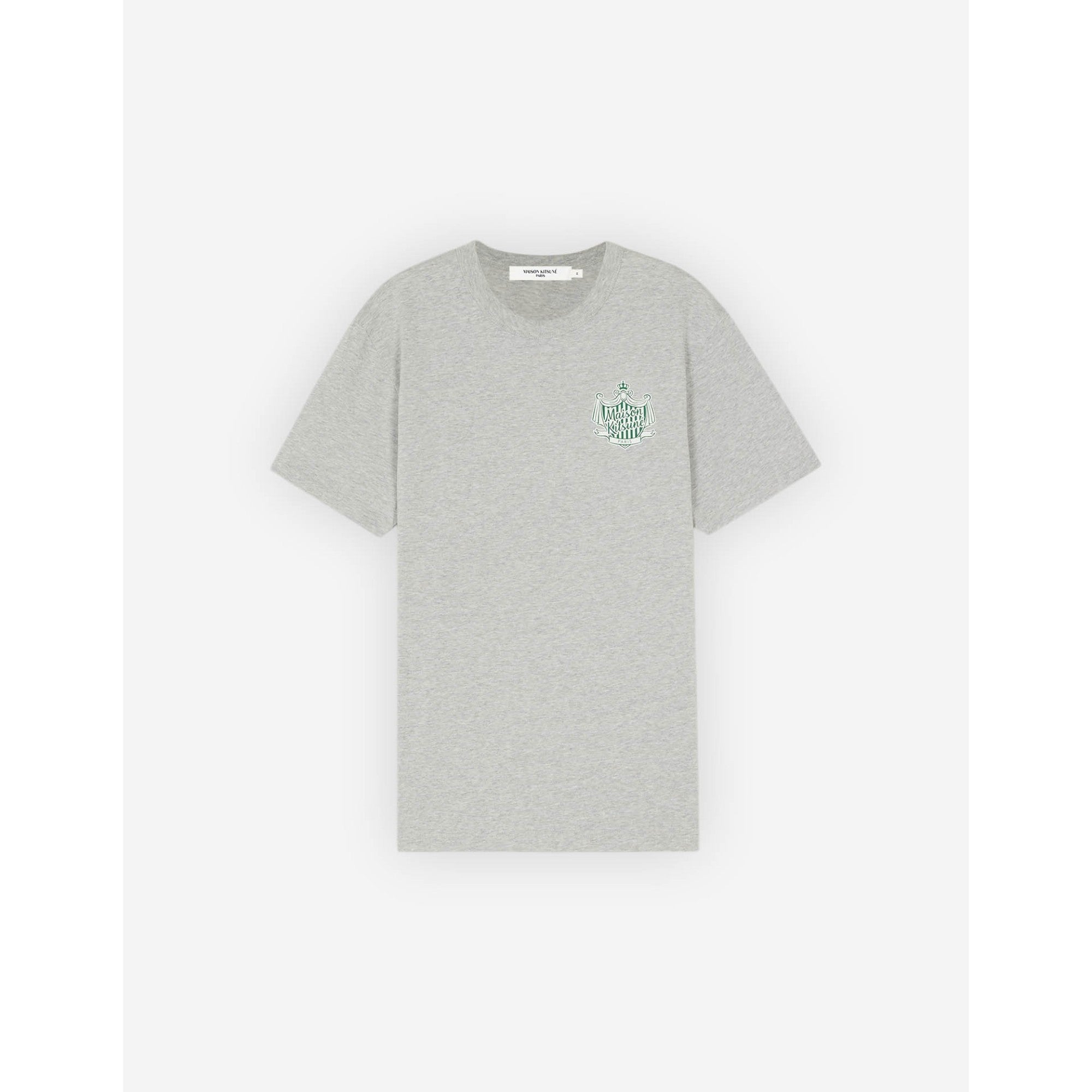 Men Maison Kitsune Crest Regular Tee-Shirt - Light Grey Melange