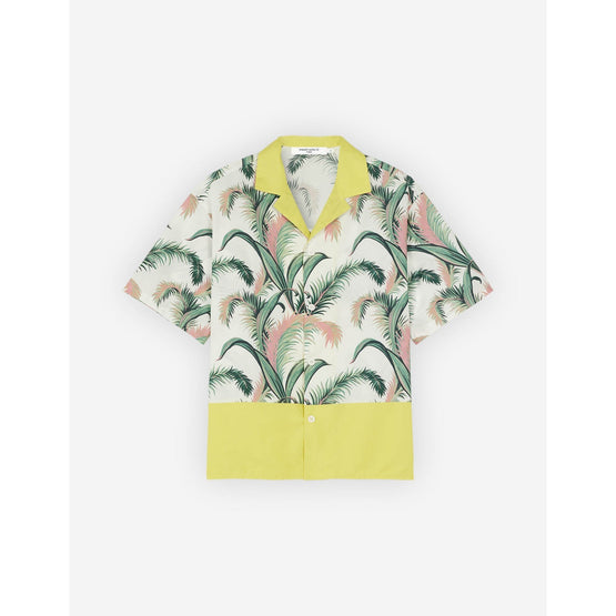 Men Palm Front Print Resort Shirt - Multico Design
