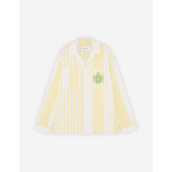 Men Poolside Stripes Overshirt - Lemon
