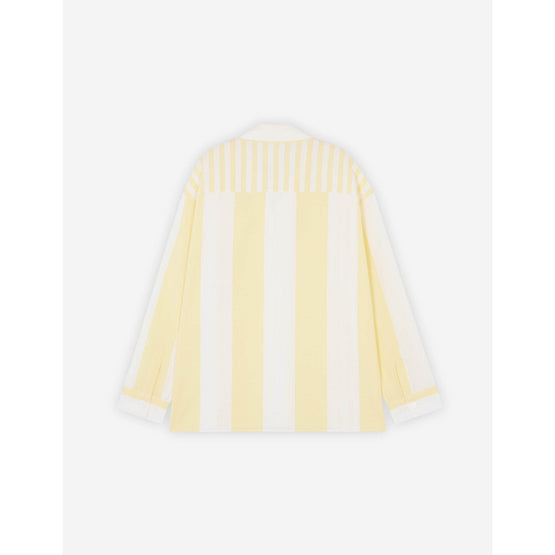 Men Poolside Stripes Overshirt - Lemon
