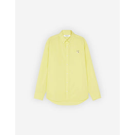 Men Fox Head Patch Casual Shirt - Lemon