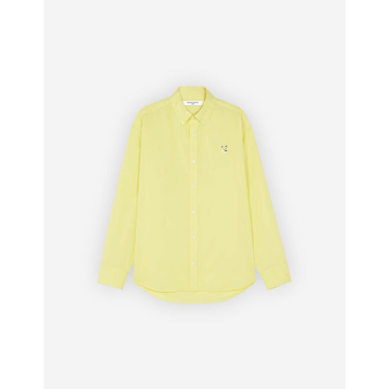 Men Fox Head Patch Casual Shirt - Lemon