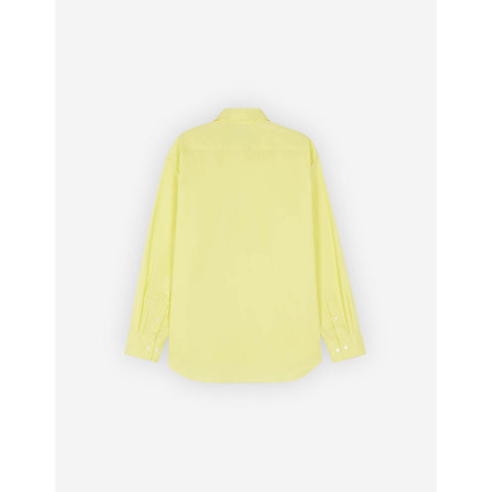 Men Fox Head Patch Casual Shirt - Lemon